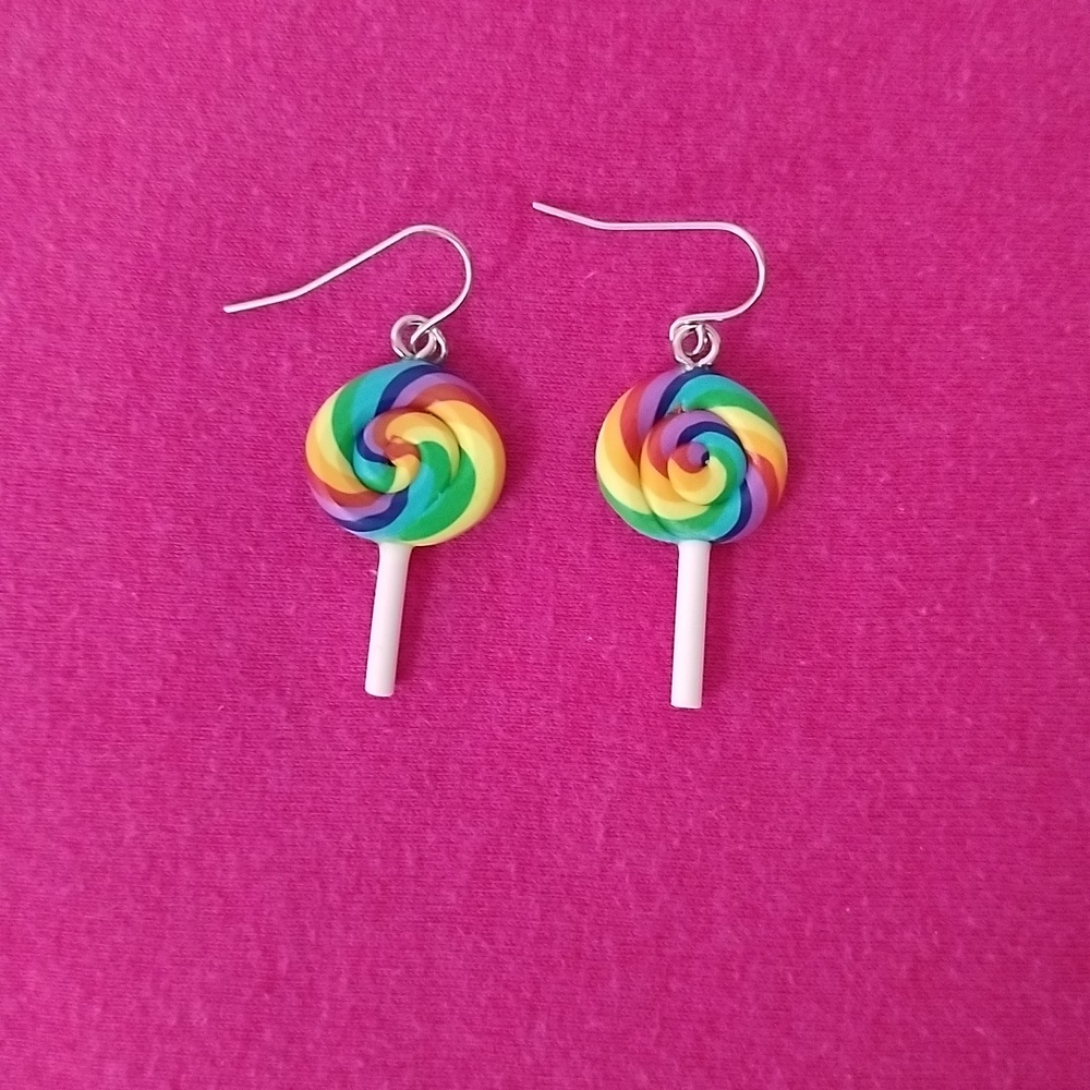 Small Pierced Lollipop Earrings